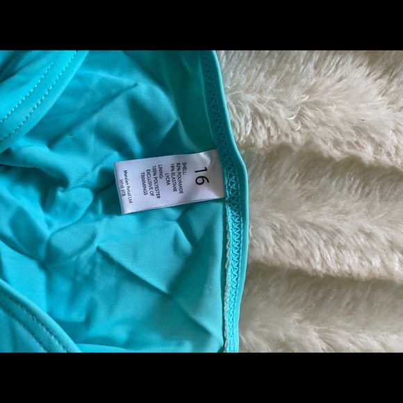 Tankini Set Aqua & Navy size 12 plus coverup - Picture 5 of 6